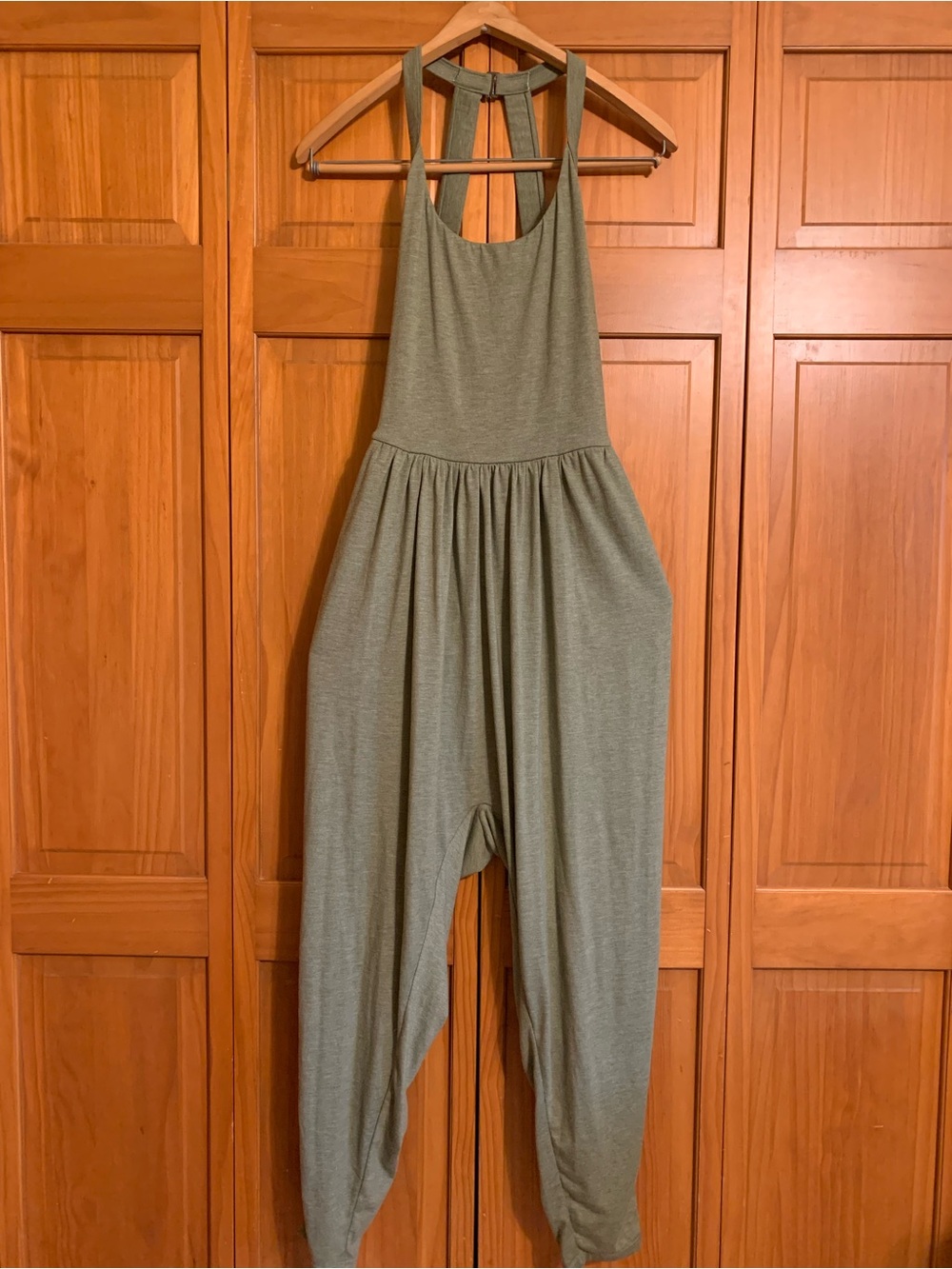 HALARA Olive Green Relaxed Harem Jumpsuit